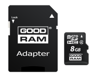 GOODRAM 8GB microSDHC zapis5MB/s odczyt15MB/s+adapter - 303118 - zdjęcie 1